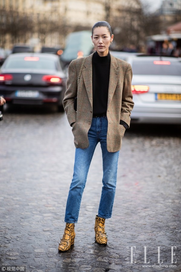 妈妈牛仔裤就要配西装啊!